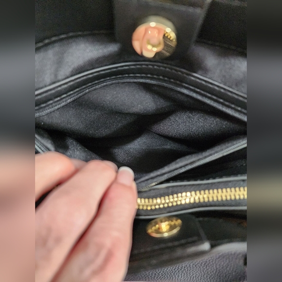 NINE WEST Brooklyn Black Carryall Satchel Crossbody NWOT - Picture 9 of 11